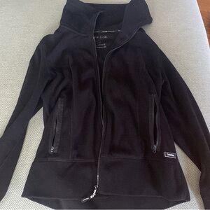 Calvin Klein Black Utility Jacket with High Collar and Fitted Silhouette